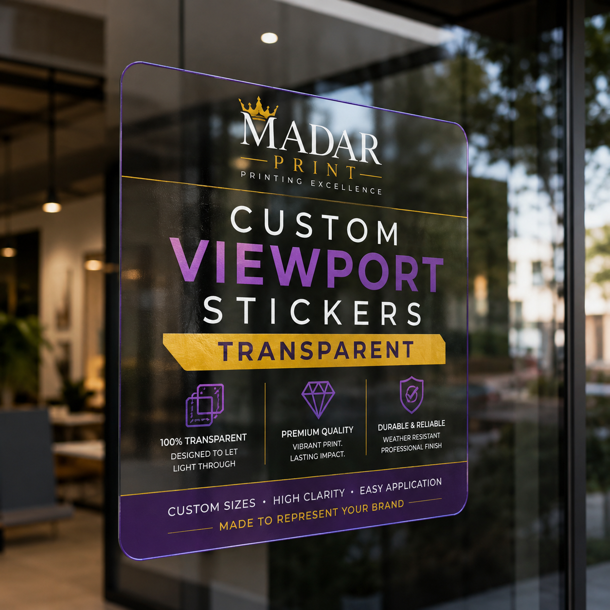 Custom Waterproof Stickers - Transparent