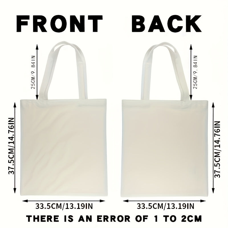 1/20pcs tote bag-reusable durable polyester shopping bag with text/logo, open | Business-Ready Branded – image 4