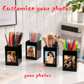Design-Your-Own Photo/Text/ White Acrylic Pen Holder & Makeup Brush Organizer - Name/Design, – Team – image 1
