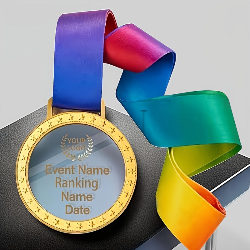 Brand-Forward of Metal Frame Star Crystal Medal, Color Logo Creative Crystal Medal Prize – Business – image 2