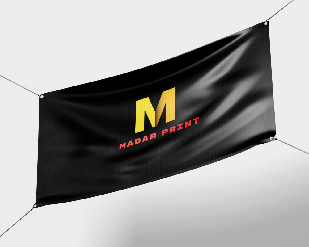 Printed fabric banner in various sizes