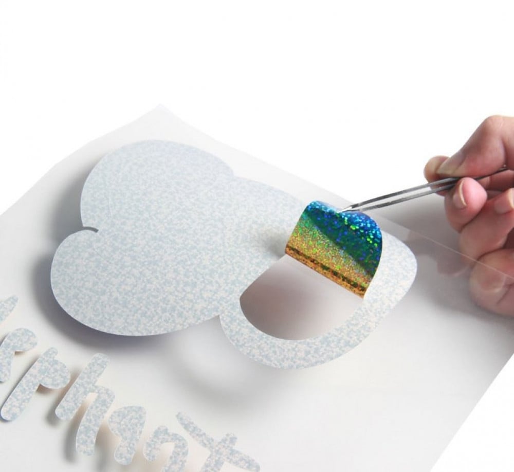 heat-transfer vinyl colorful rainbow hologram fabrics — product image 6