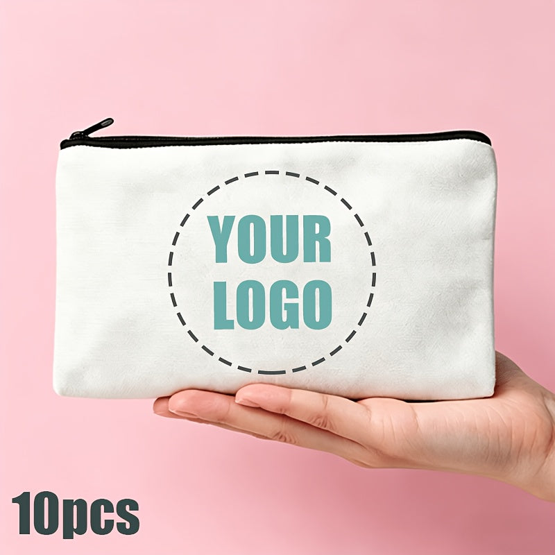 Corporate Custom s Photo/Logo White Zipper Toiletry Bags - Heavy-Duty – Client – image 1