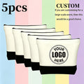 Personalized Branded Bag – Toiletry Bag 5pcs Pattern Black And White Toiletry Bag, Cosmetic Bag, – image 1