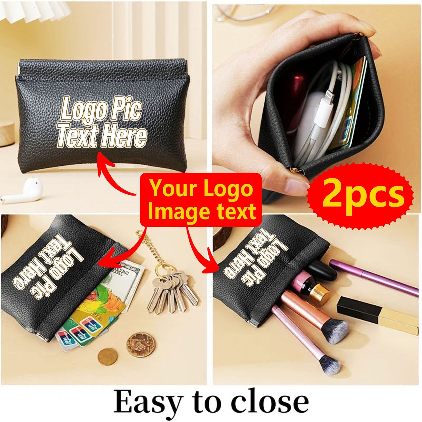 Personalized Branded Bag – s Custom Storage Bags, WP#2958 Makeup Bags, Purses And Wallets, And – image 3