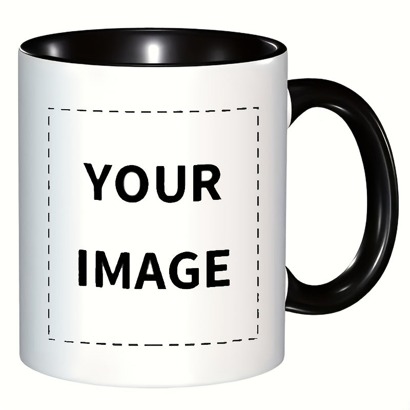 Design-Your-Own Photo Coffee Mug - Shiny Cup for Home, Workplace, Or Gifting - Sturdy & – Branded – image 1