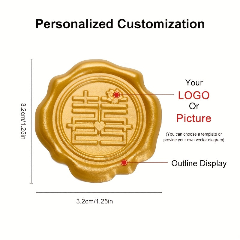 Corporate Custom 100pcs LOGO Wax Seal Stickers, 32 color options, Self adhesive wax sticker, – Client – image 2