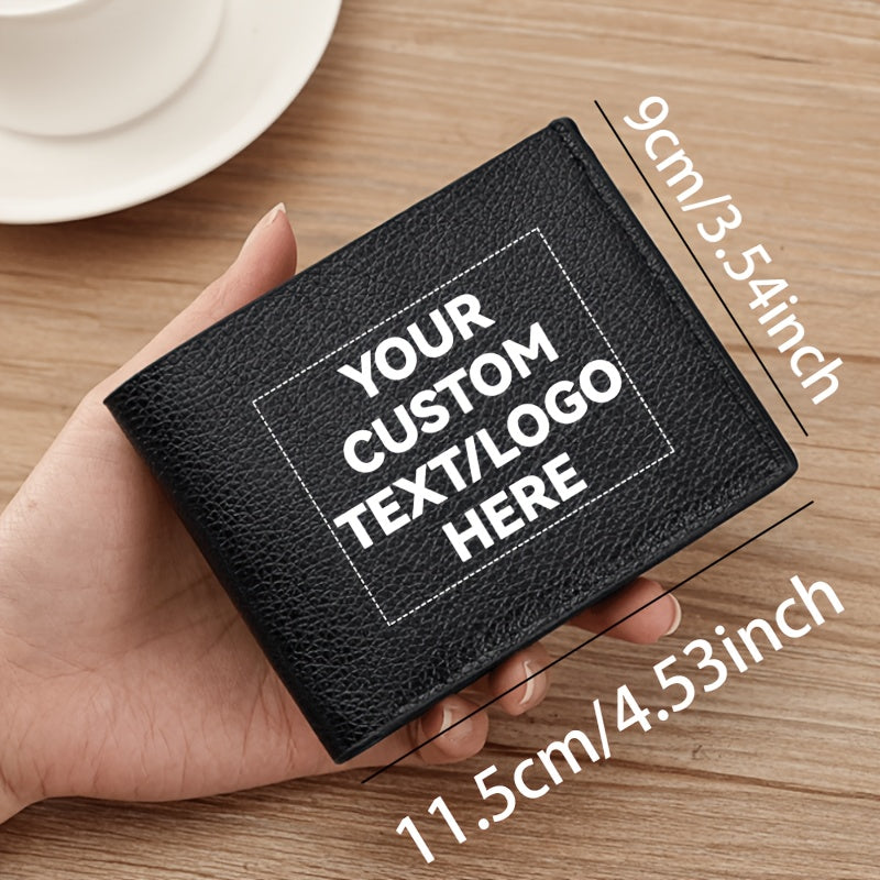 Unisex Photo Coin Purse with NAME/LOGO/PHOTO - Custom Pattern Men's Wallet, | Promotional Branded – image 2