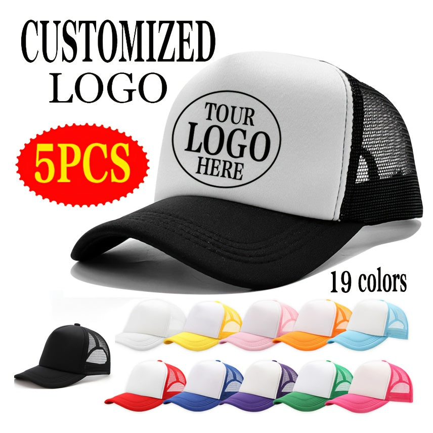 s Set of Baseball Caps with Logo/photo/text, Adjustable Half-mesh Trucker | Made-to-Order Specialized Promotional – image 4