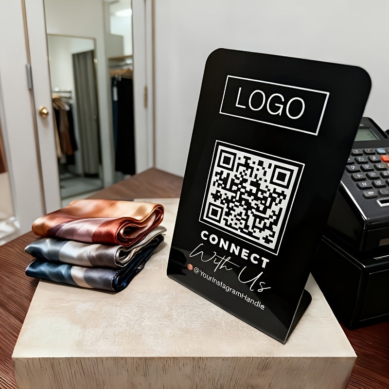 Bespoke QR Code Display Stand with Custom Logo or Design - image 1