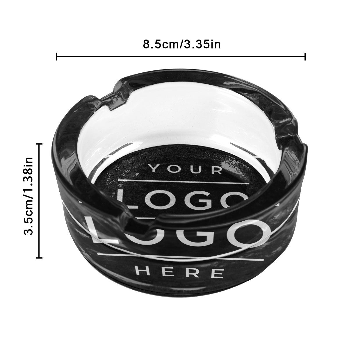 Custom-Printed Specialized Promotional Product –, Round Transparent Glass Ashtray with Your Company Logo, Featuring – image 4