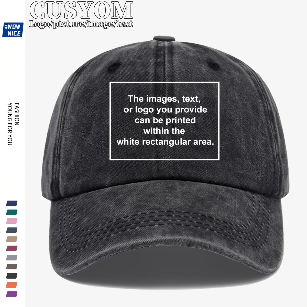 Personalized Logo Apparel – Custom Hat, Name, Text, Logo, Scenery Etc. Flat Printing, – image 2