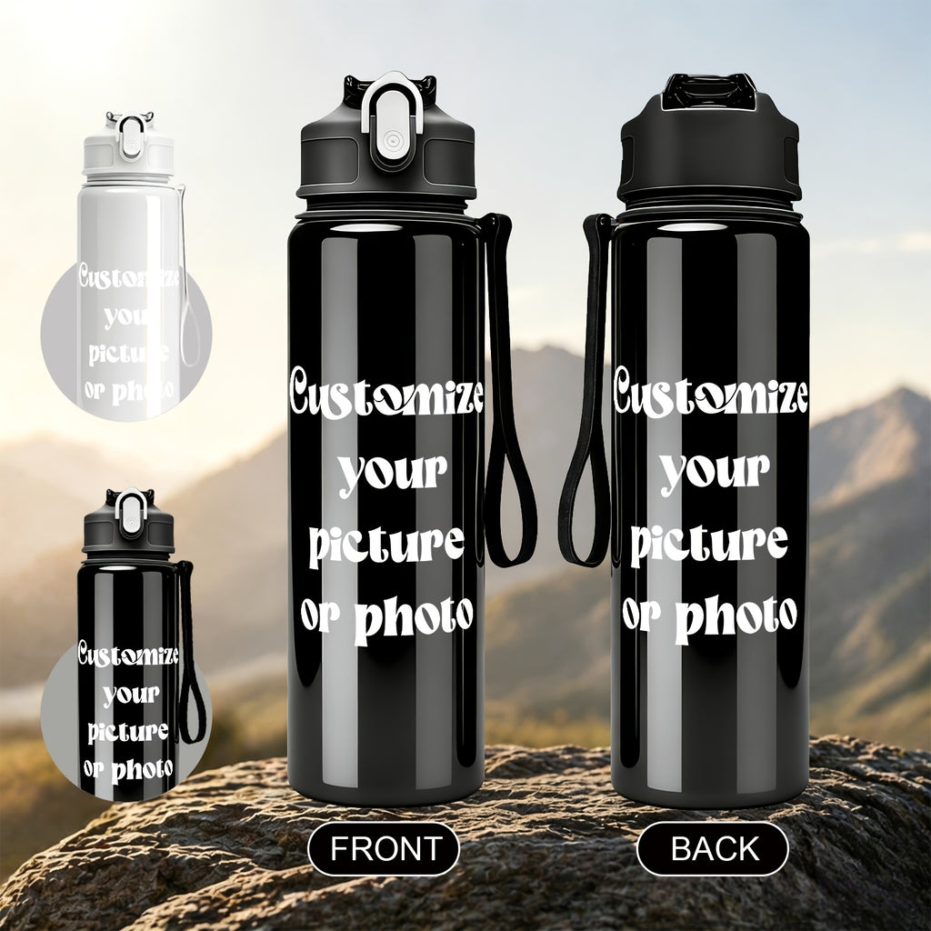Custom-Printed Tumbler & Bottle –,Custom Photo or Picture,25oz Water Bottle with – image 1