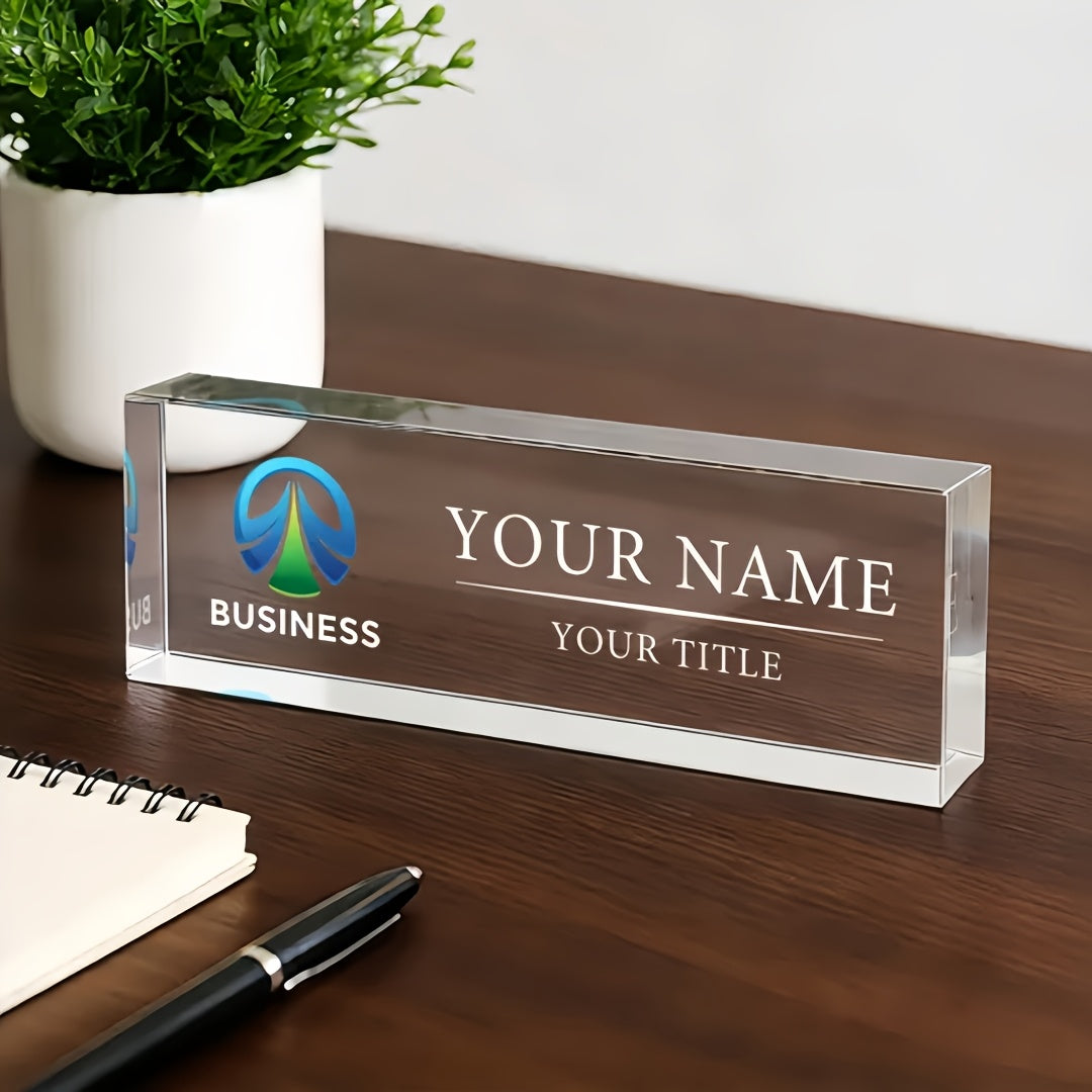 Design-Your-Own Custom Company Logo Office Nameplate, Desk Nameplate, Office Decor, – Branded – image 4