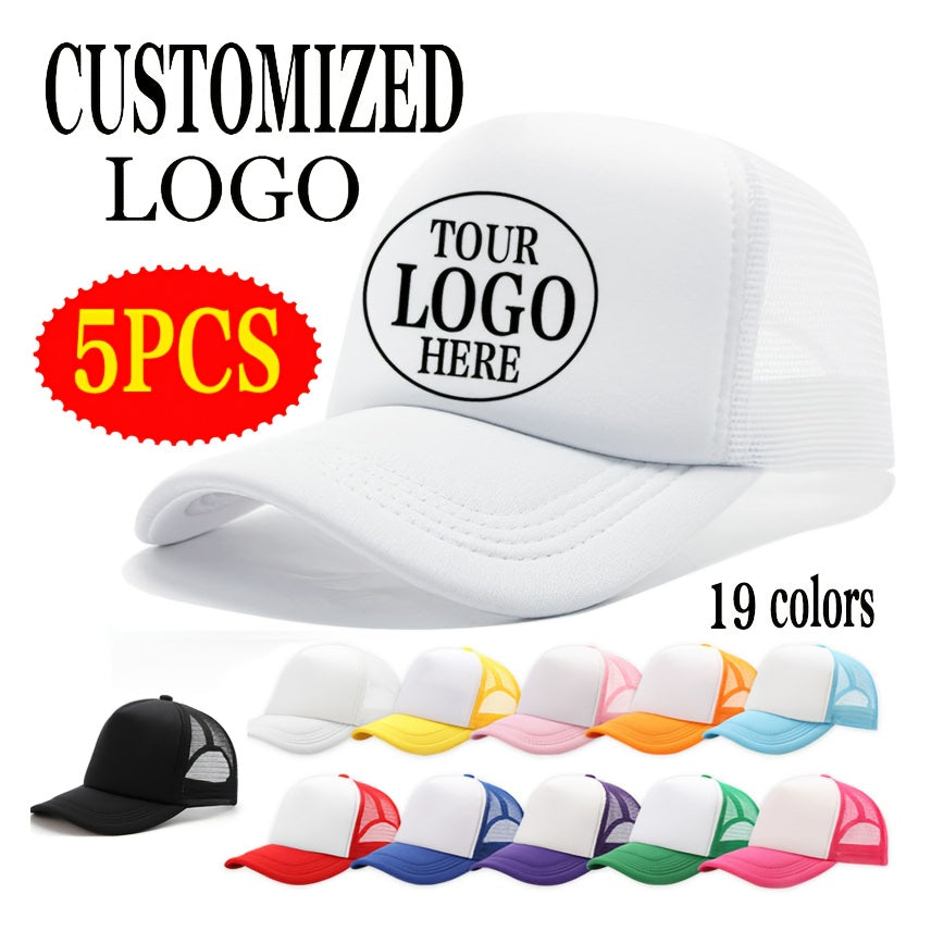 s Baseball Cap with LOGO for You, Adjustable Size Mesh Trucker Hat, 18 Colors | Made-to-Order Logo – image 4