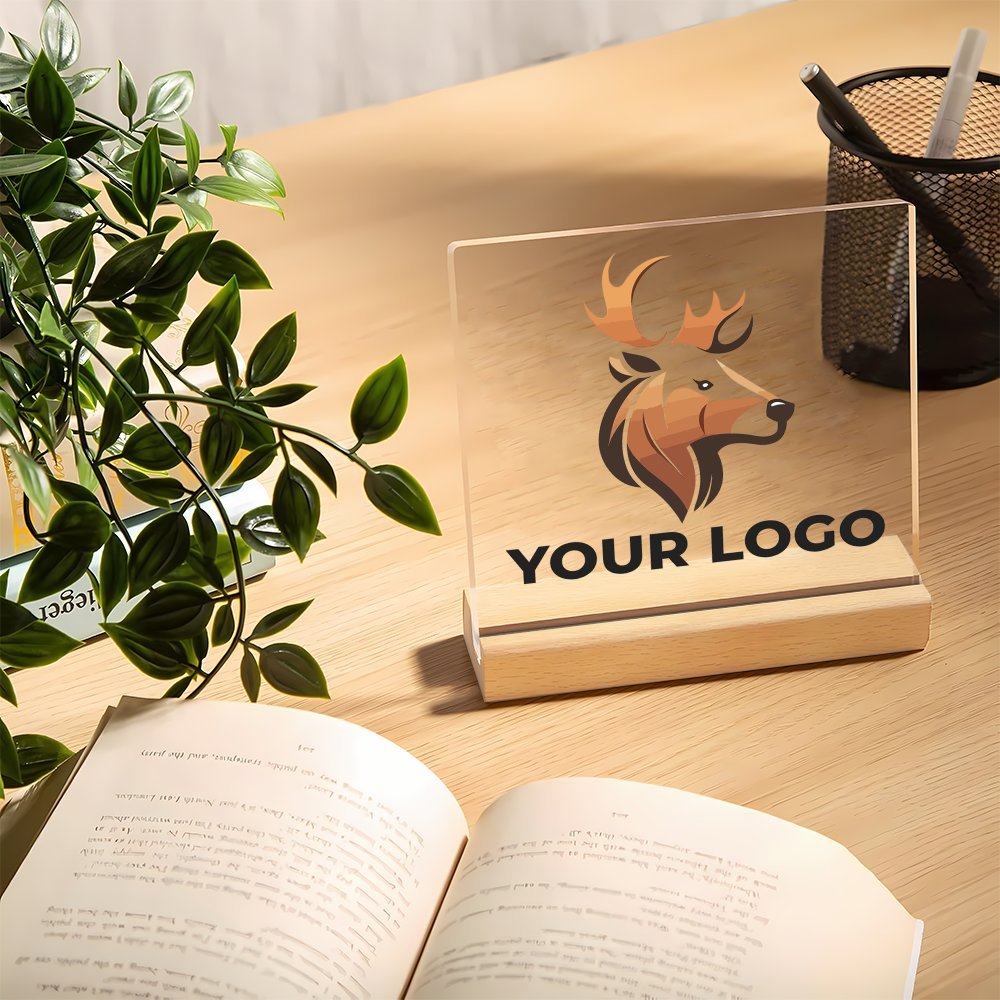[2D Flat] Decorative Sign And Plaque - 1pc Custom Acrylic Desktop Plaque with | Photo-Printed Corporate – image 3