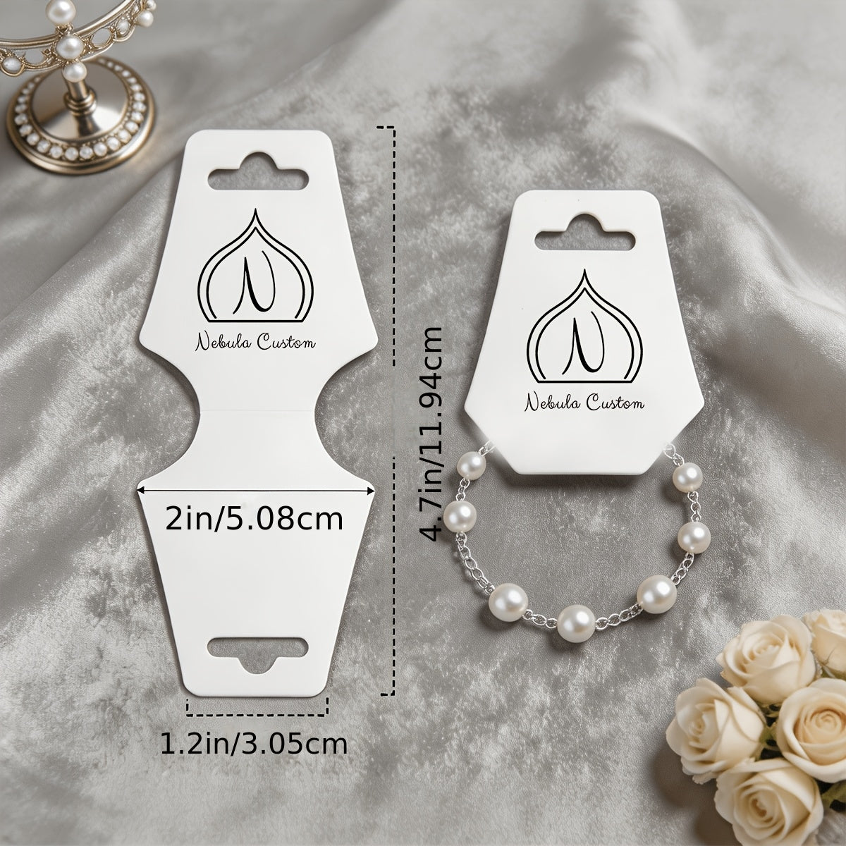 48/96pcs Custom Jewelry Display Cards with Logo and Text, Personalized Paper Jewelry Display Tags. These Premium… - image 4
