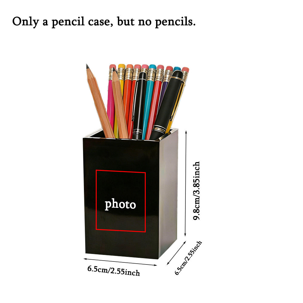 Design-Your-Own Photo/Text/ White Acrylic Pen Holder & Makeup Brush Organizer - Name/Design, – Team – image 2