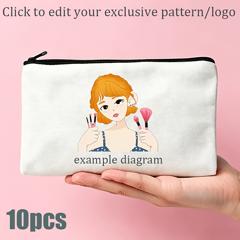 Corporate Custom s Photo/Logo White Zipper Toiletry Bags - Heavy-Duty – Client – image 4