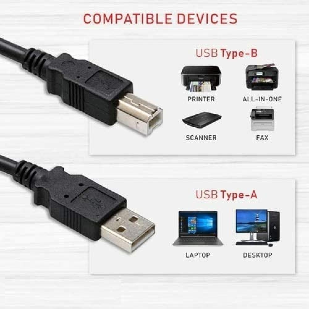 High speed USB 2.0 printer cable 1.5 meters — product image 2