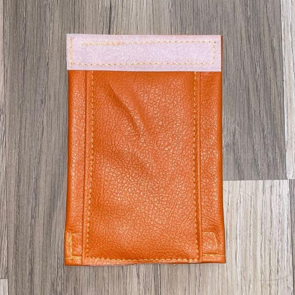 Blank orange full leather steering wheel handle — product image 1