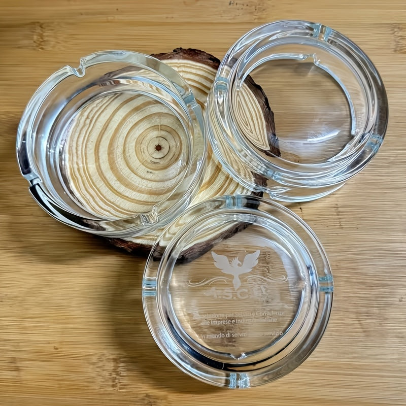 [] Laser Engraved Glass Round Ashtray - Use Your Photos, Text, Or Logo for | Photo-Printed Specialized Promotional – image 4