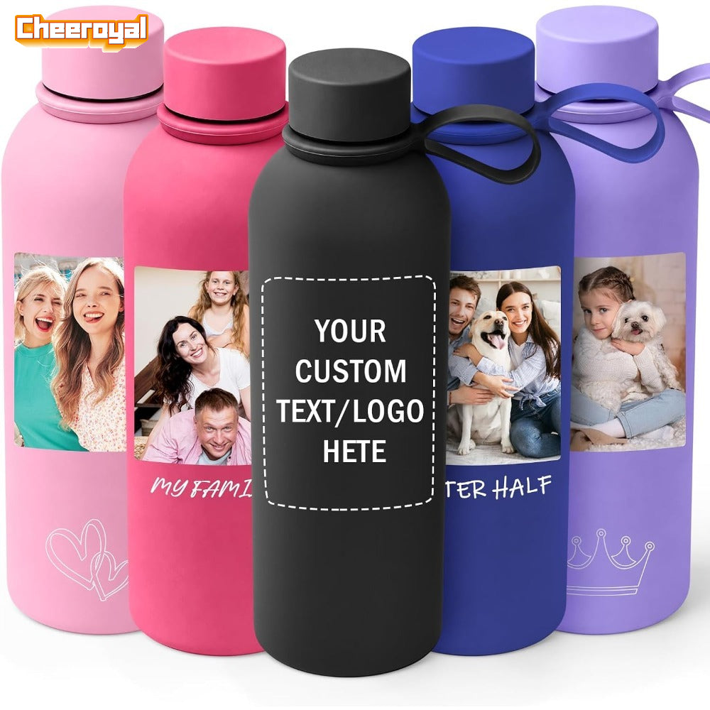 Design-Your-Own Custom Water Bottle, 17oz Insulated Tumbler, Can Be Printed with Images and – Team – image 1