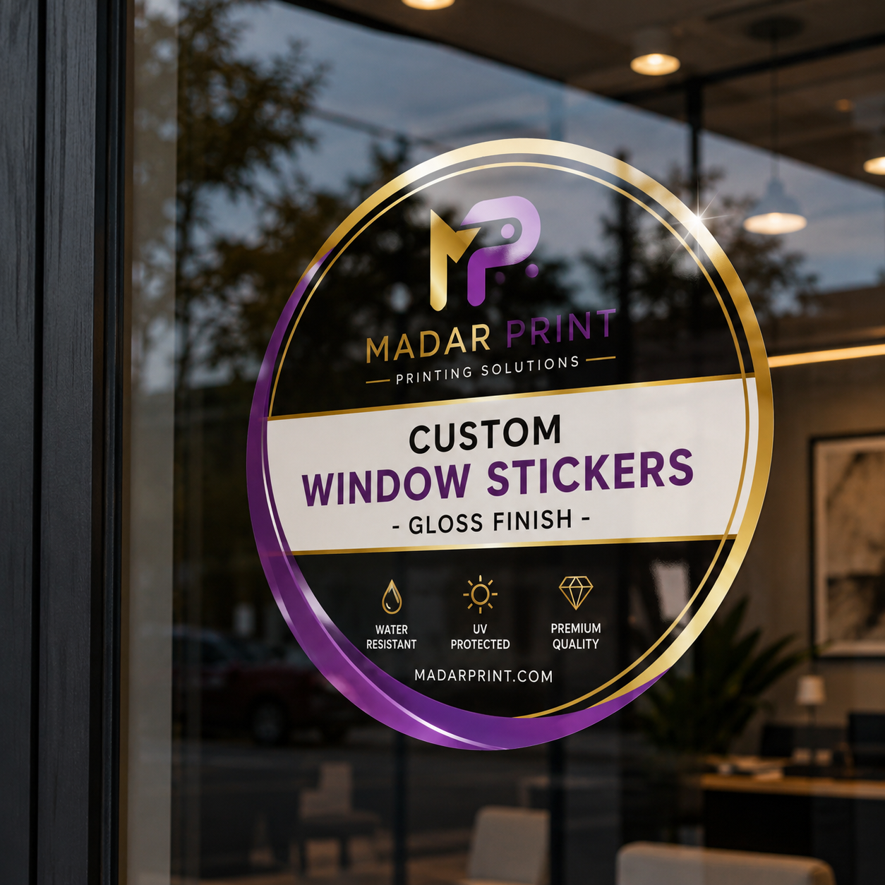 Custom Window Stickers - Gloss Finish