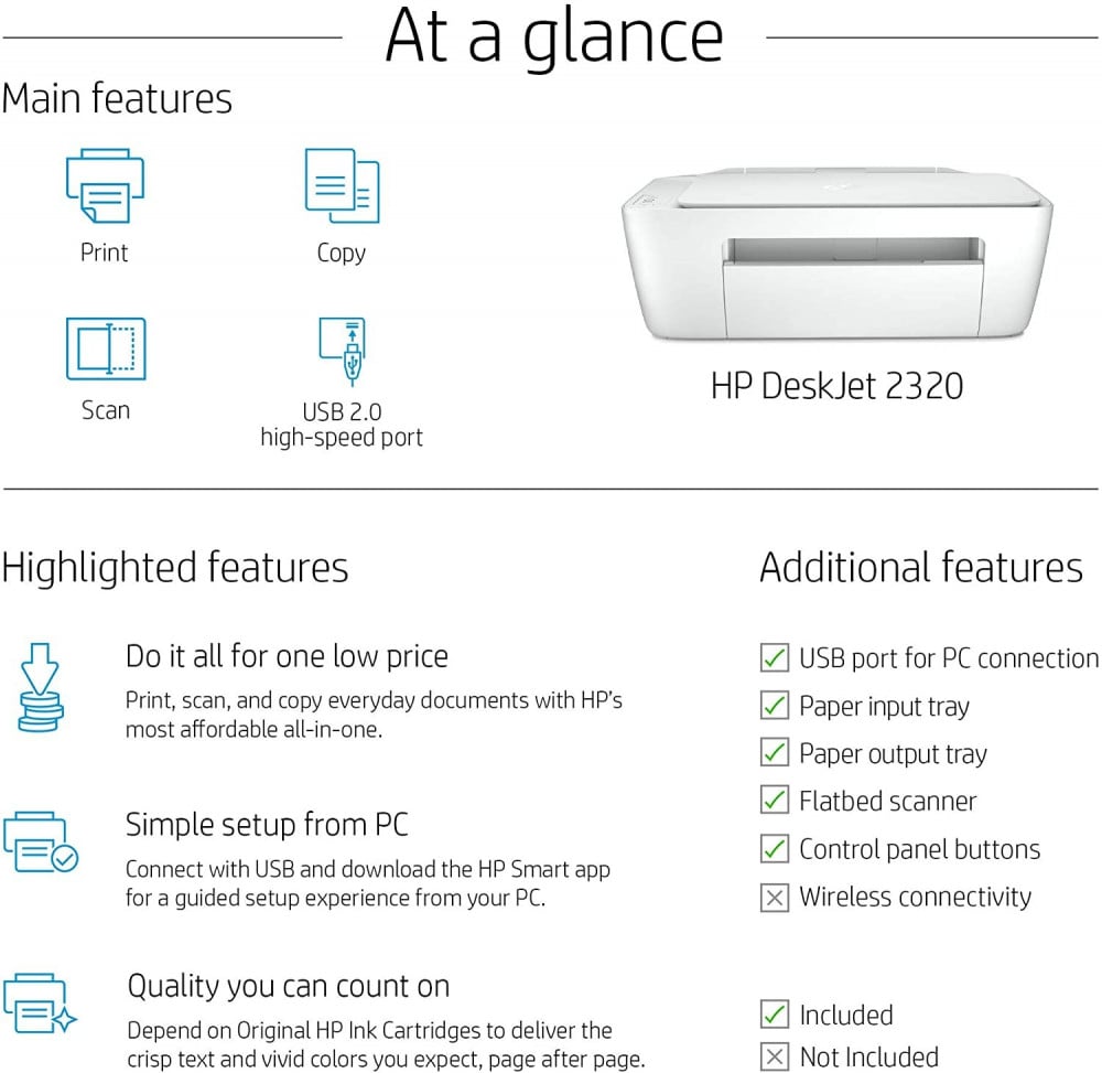 HP DeskJet 2320 all-in-one printer, printing, copying and scanning - 7WN42B — product image 6