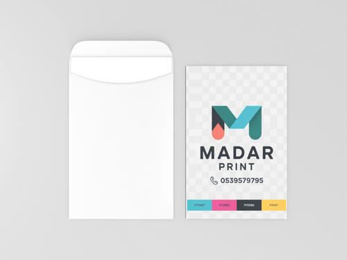 branded envelope, company prints with logo