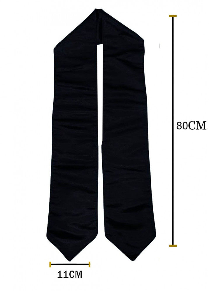 Blank black graduation scarf 2026 - wholesale for printing shops and schools — product image 3