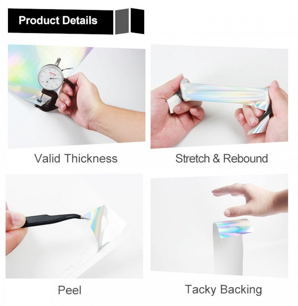 White color changing hologram heat-transfer vinyl — product image 5