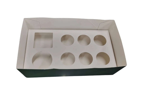 Box length 38 cm, width 21 cm, height 12 cm Printed with slots for 1 dish and 1 cup and 6 sauces