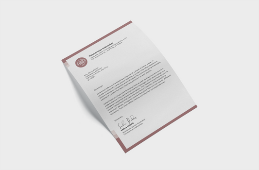 branded corporate letter head A4  size