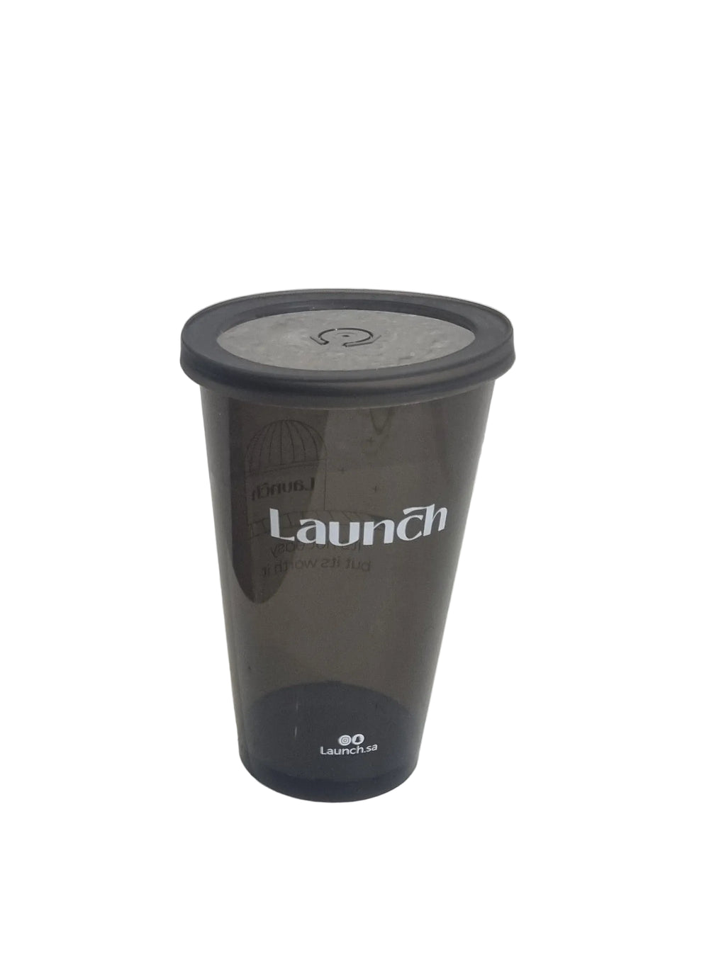 Gobelets en plastique noir de 12 oz personnalisés avec impression une couleur