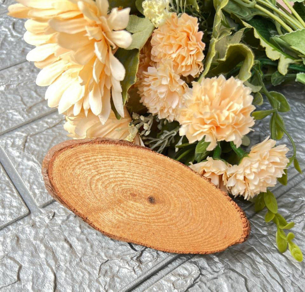 Natural wood log, oval shape, size 12.5 cm — product image 1