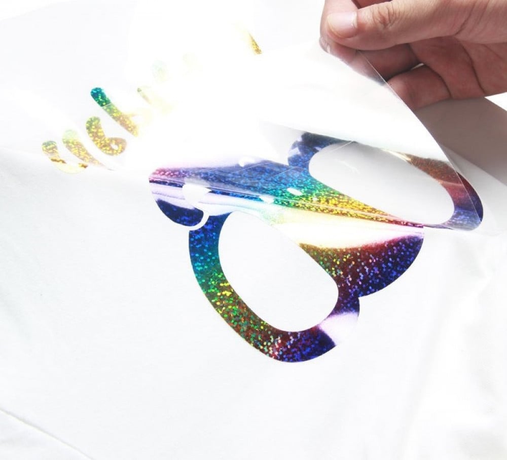 heat-transfer vinyl colorful rainbow hologram fabrics — product image 4