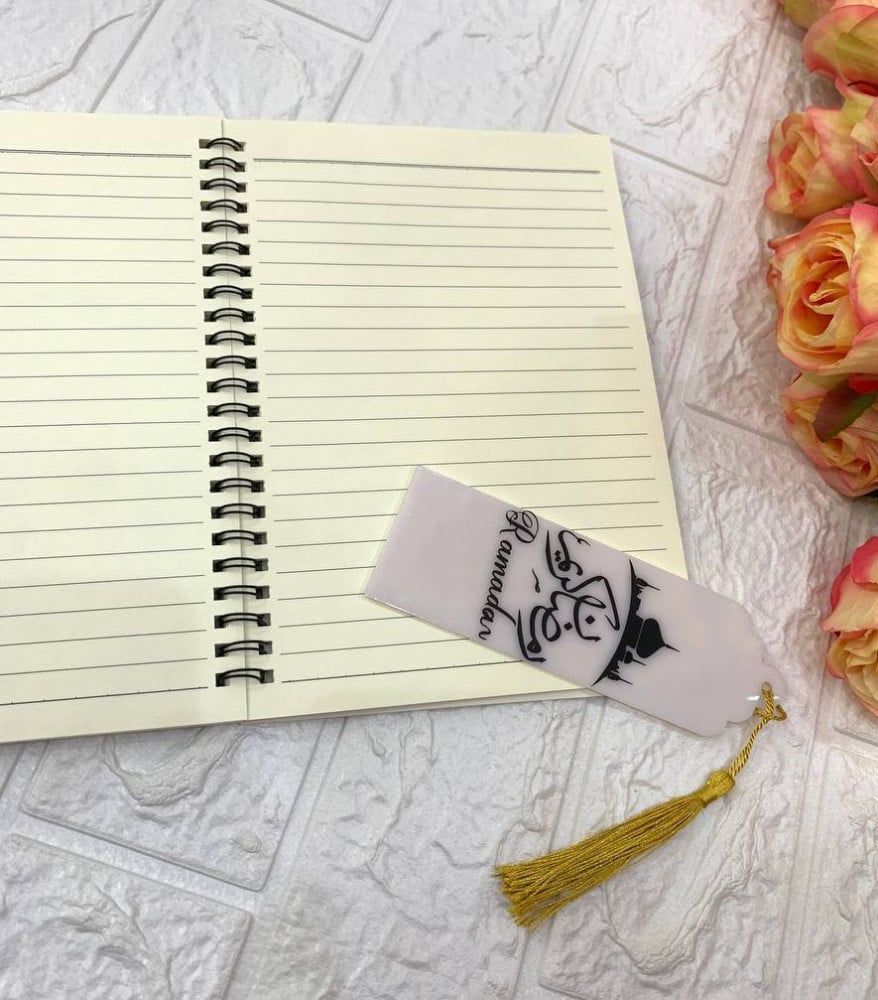 White acrylic book dividers, printed on heat-transfer vinyl or surfaces — product image 1