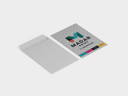 branded envelope, company prints with logo