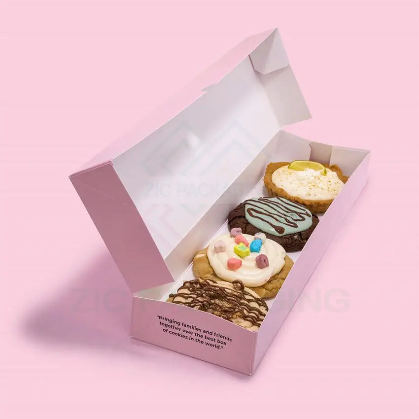 Personalized logo pancake donut macaron box 25.5×8×5.5 cm Personalized logo pancake donut macaron box 25.5×8×5.5 cm مطبعة مدار Madar Print