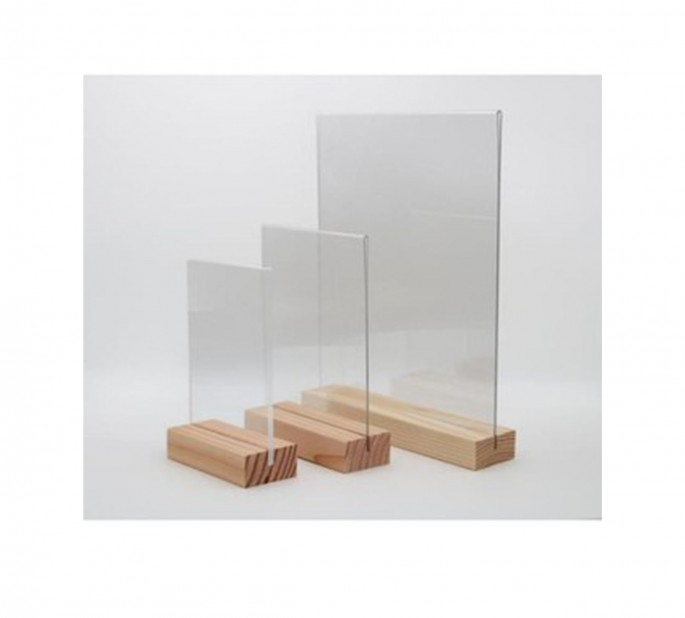 Wooden stand for acrylic panels 15cm (A5) — product image 5