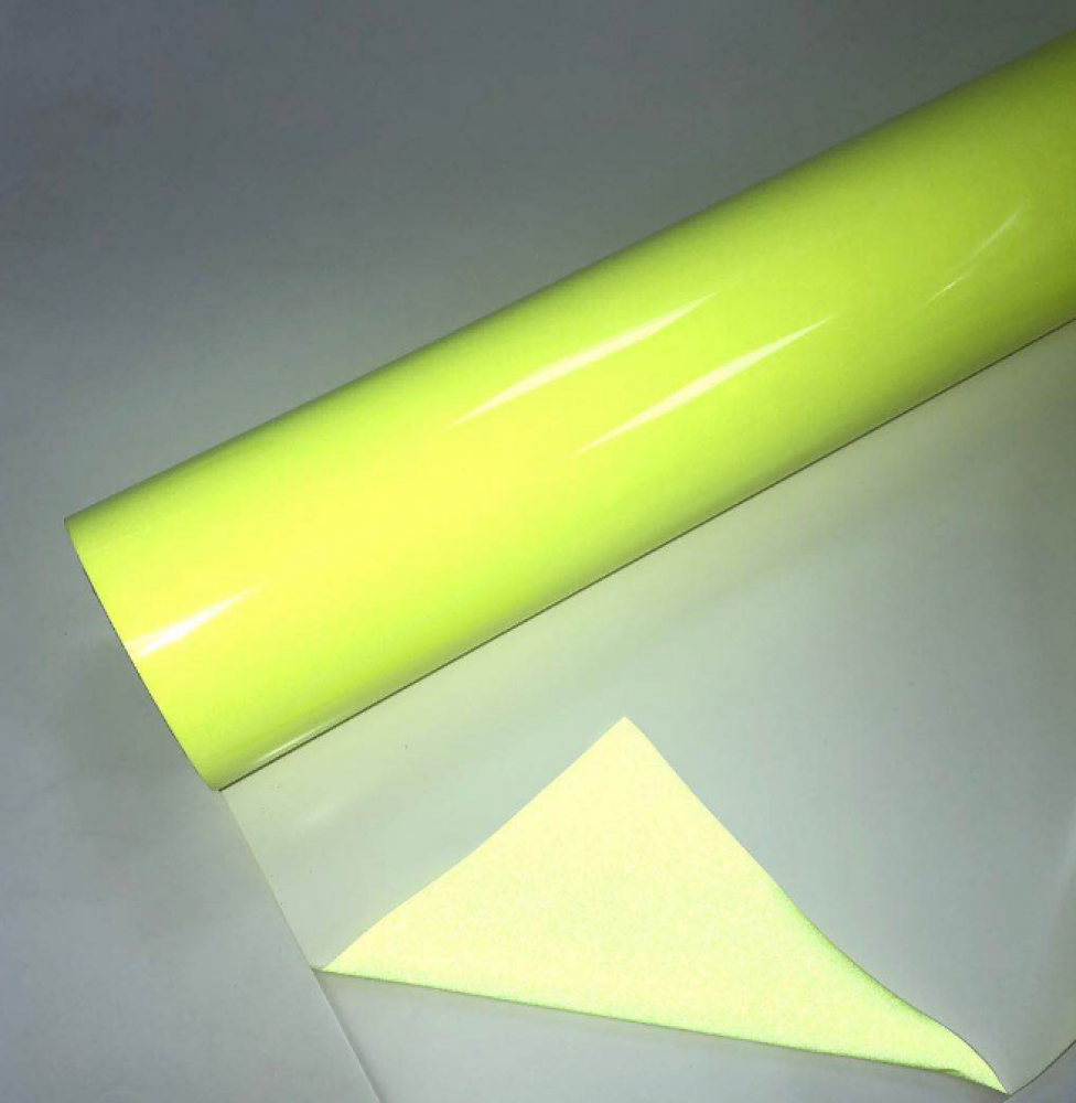 Fluorescent yellow reflective heat-transfer vinyl for clothing — product image 2