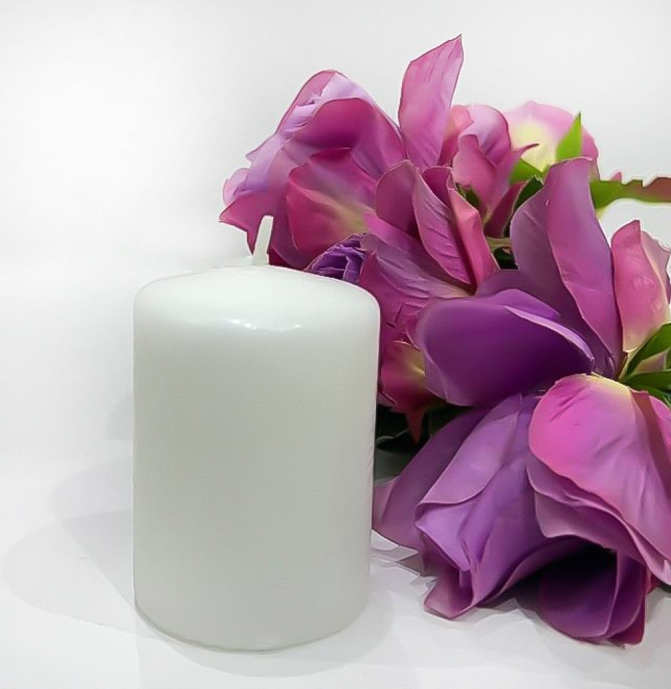 Home Decor White Cylinder Candle - 5.5x7 cm Plain — product image 1