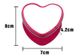 Heart-shaped metal box, sublimation pink color — product image 1