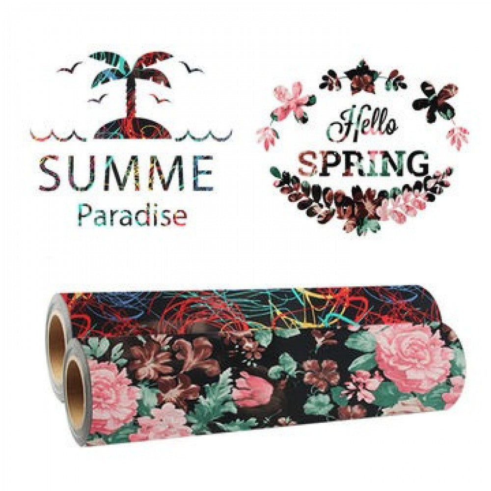 3D heat-transfer vinyl, 3D floral pattern — product image 1