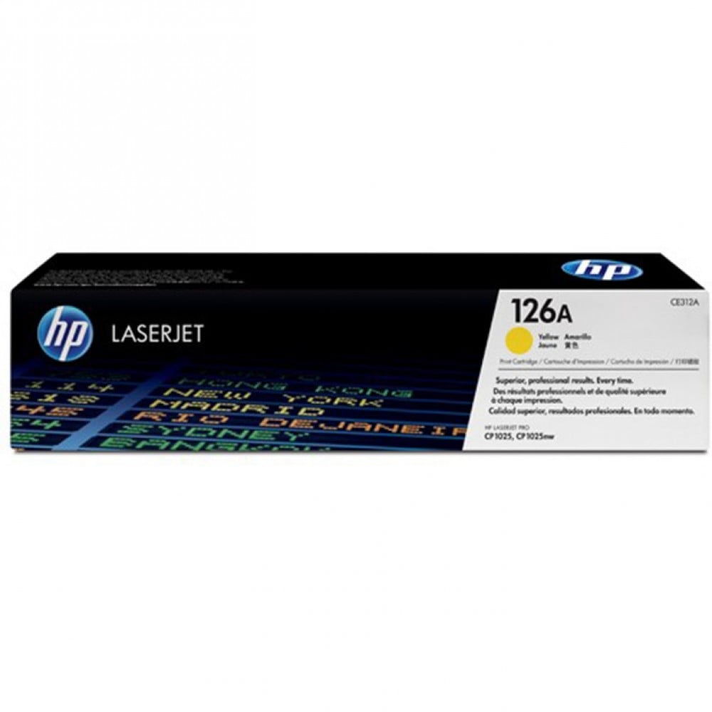 HP 126A high-resolution yellow original laser printer toner — product image 1