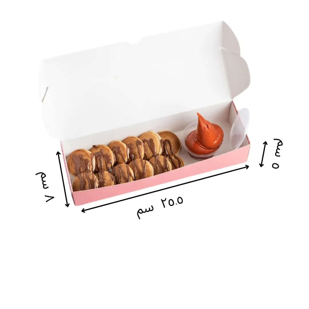 confezione per macaron epantorta eciambelle stampa con logo del cliente dimensioni 25.5x8x5.5