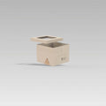 customizable 22×22×17 cm box with lid and transparent window