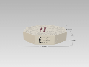 custom printed 18.5×3.7 cm hexagonal tray box