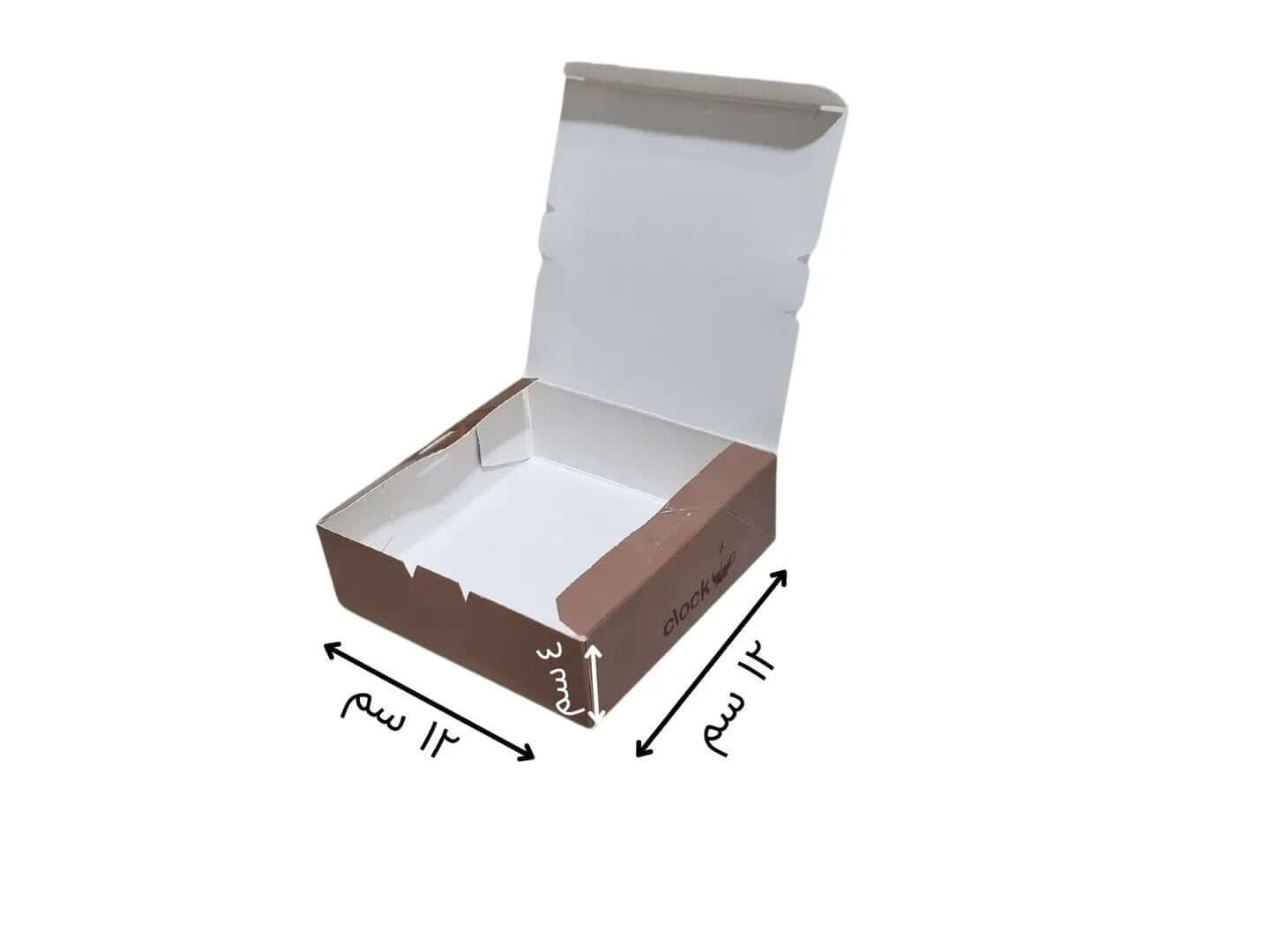 Sweets chocolate coffe box printed with customer logo 12×12×4 cm with out shiny lamination